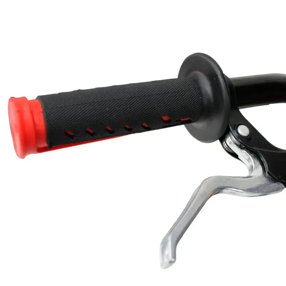 Bicicleta BMX Aro 20 con Suspensión, Rayos de Colores y 4 Pegs Negro/Rojo 5