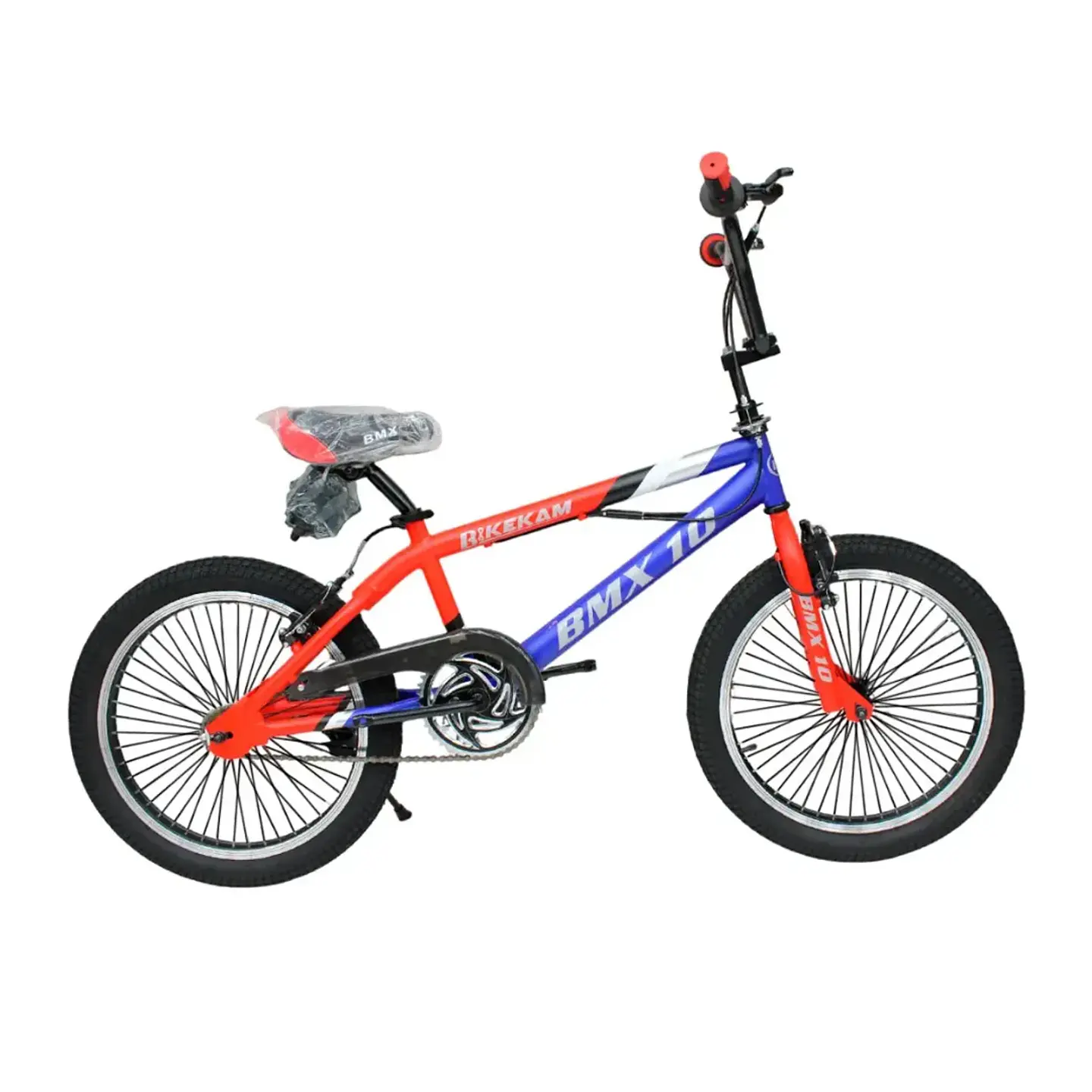 Bicicleta BMX Freestyle Aro 20 con Rotor 360°, 4 Pegs y Llantas Kenda Azul/Rojo 1
