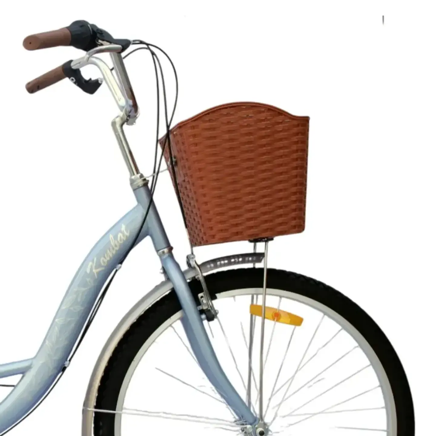 Bicicleta Urbana Lady Aro 26 Gris con Canasta, Parrilla y 7 Velocidades 2