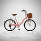 Bicicleta Urbana Lady Aro 26 Rosado con Canasta, Parrilla y 7 Velocidades - Miniatura 5