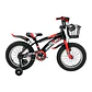 Bicicleta BMX Infantil Aro 16 Space para Niños Negro con Rojo y Ruedas Auxiliares - Miniatura 1