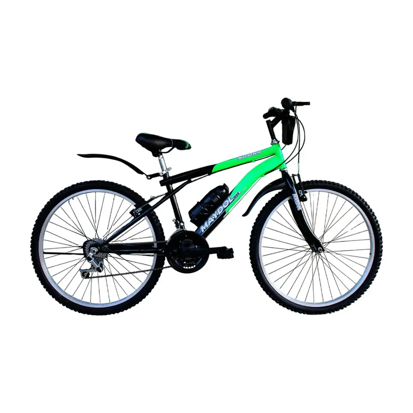 Bicicleta MTB Maydol Aro 26 con 16 Velocidades Verde y Accesorios 1