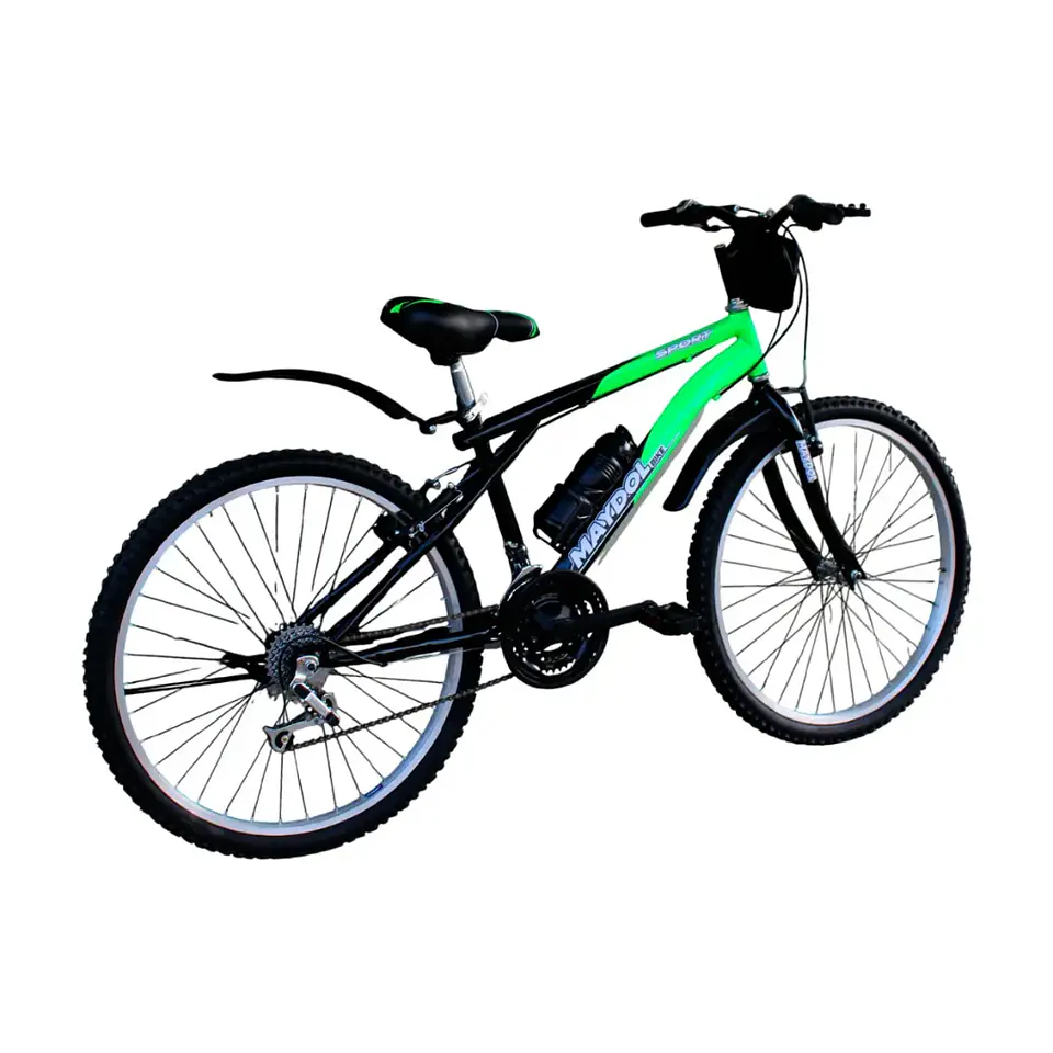 Bicicleta MTB Maydol Aro 26 con 16 Velocidades Verde y Accesorios 3