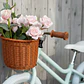 Bicicleta de Equilibrio Vintage Aro 12 para Niñas Celeste con Canasta - Miniatura 2