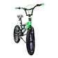 Bicicleta BMX Aro 20 con Suspensión, Rayos de Colores y 4 Pegs Negro/Verde - Miniatura 2