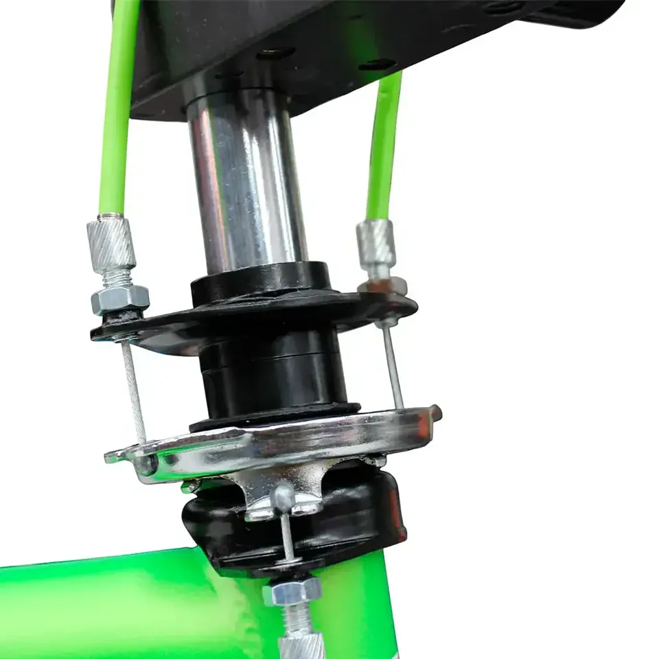 Bicicleta BMX Aro 20 con Suspensión, Rayos de Colores y 4 Pegs Negro/Verde 4