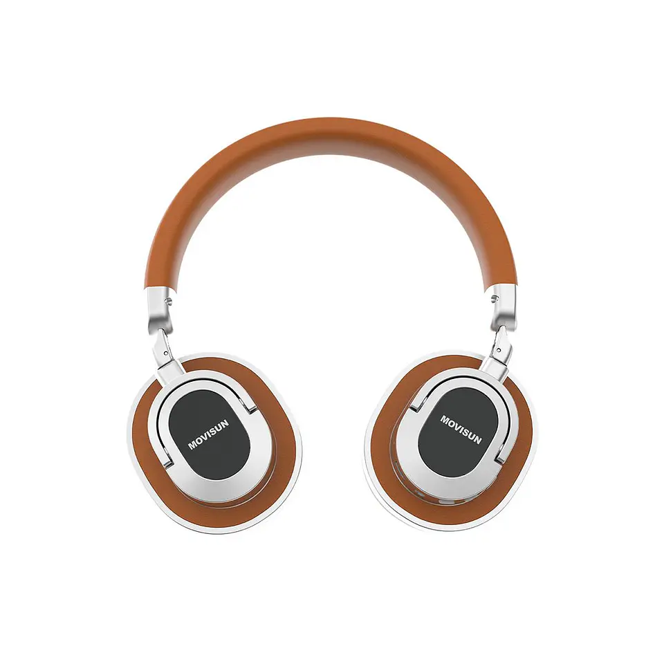 Audífonos Bluetooth Retro MOVISUN Urban Rock3 Marrón con Modo Juego, 28 Horas y Diseño Plegable 2