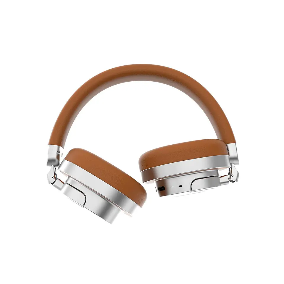 Audífonos Bluetooth Retro MOVISUN Urban Rock3 Marrón con Modo Juego, 28 Horas y Diseño Plegable 5