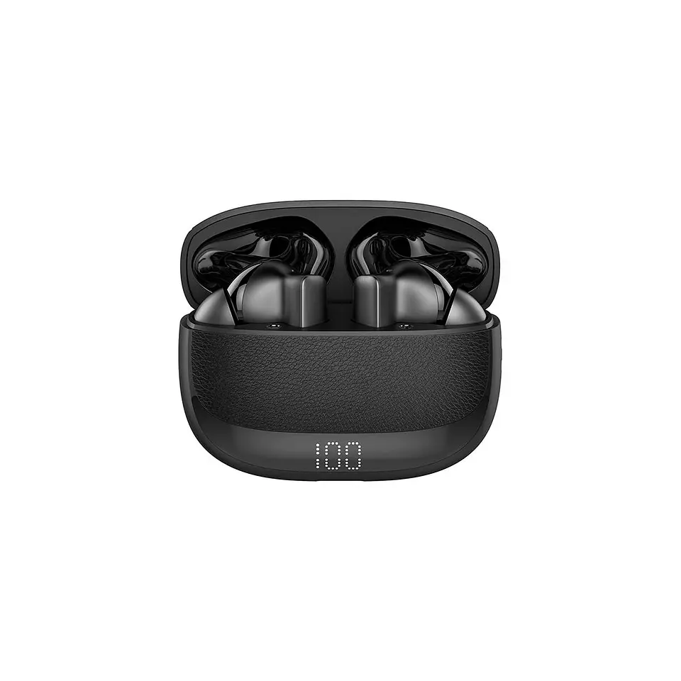 Audífonos Bluetooth MOVISUN Earbox Buds9 TWS Negro con ANC, Bluetooth 6.0 y Pantalla LED 3