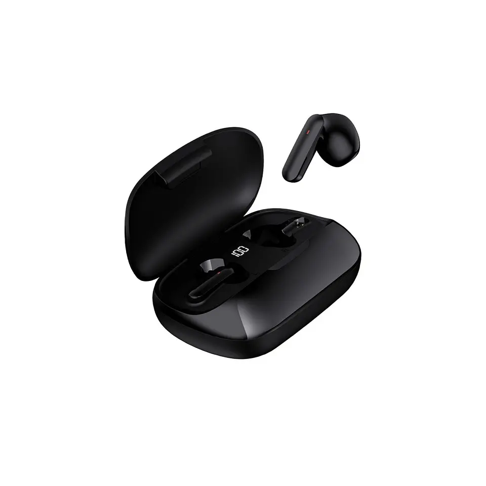 Audífonos Bluetooth MOVISUN Earbox Super TWS Negro con 67 Horas, Pantalla LED y Modo Juego 1