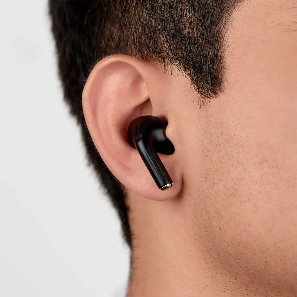 Audífonos Bluetooth MOVISUN T15 TWS Negro Ultraligeros con 14 Horas y Control Táctil 5
