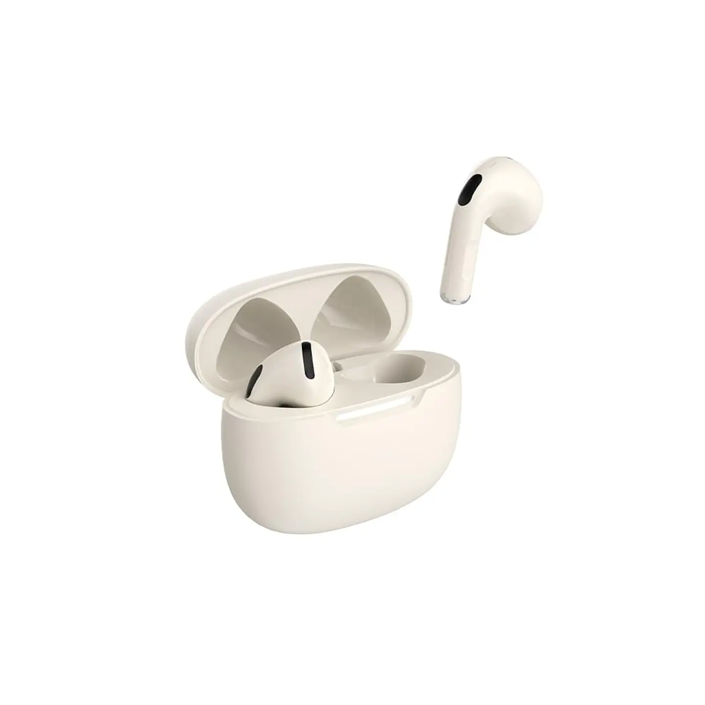 Audífonos Bluetooth MOVISUN T17 TWS Beige con Modo Juego, Control Táctil y 16 Horas 3
