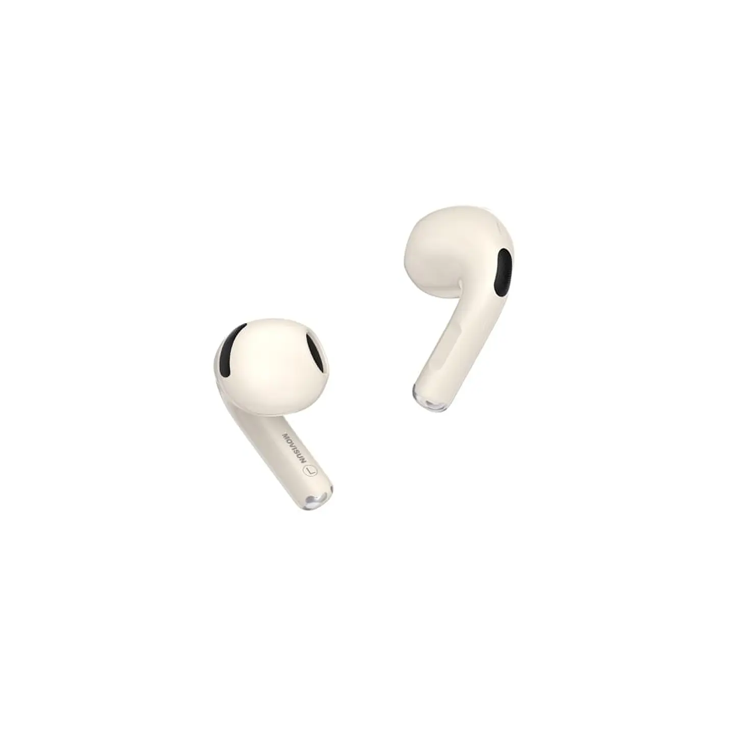 Audífonos Bluetooth MOVISUN T17 TWS Beige con Modo Juego, Control Táctil y 16 Horas 2