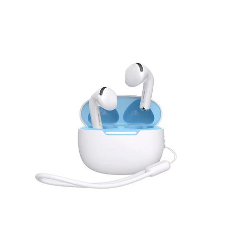 Audífonos Bluetooth MOVISUN T17 TWS Blanco con Modo Juego, Control Táctil y 16 Horas