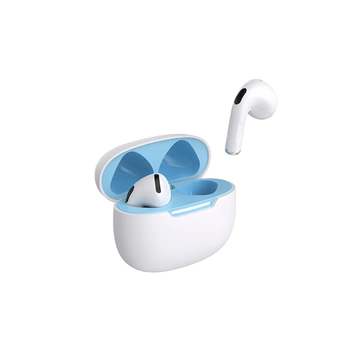 Audífonos Bluetooth MOVISUN T17 TWS Blanco con Modo Juego, Control Táctil y 16 Horas 3