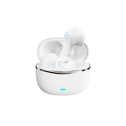 Audífonos Bluetooth MOVISUN T19 TWS Blanco con 16 Horas, Control Táctil y Micrófono