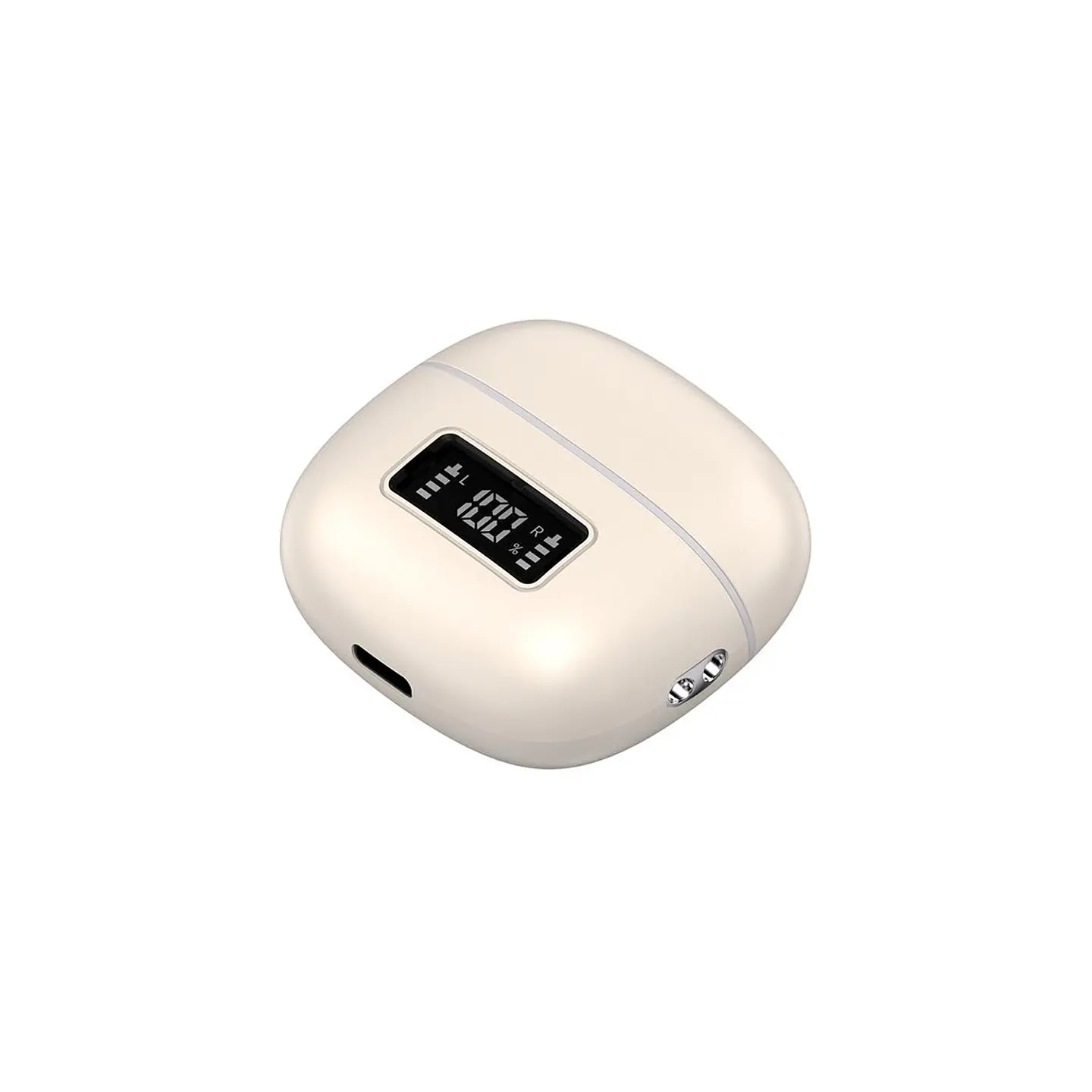 Audífonos Bluetooth MOVISUN T20 TWS Beige con Pantalla LED, Bluetooth 6.0 y 16 Horas 4