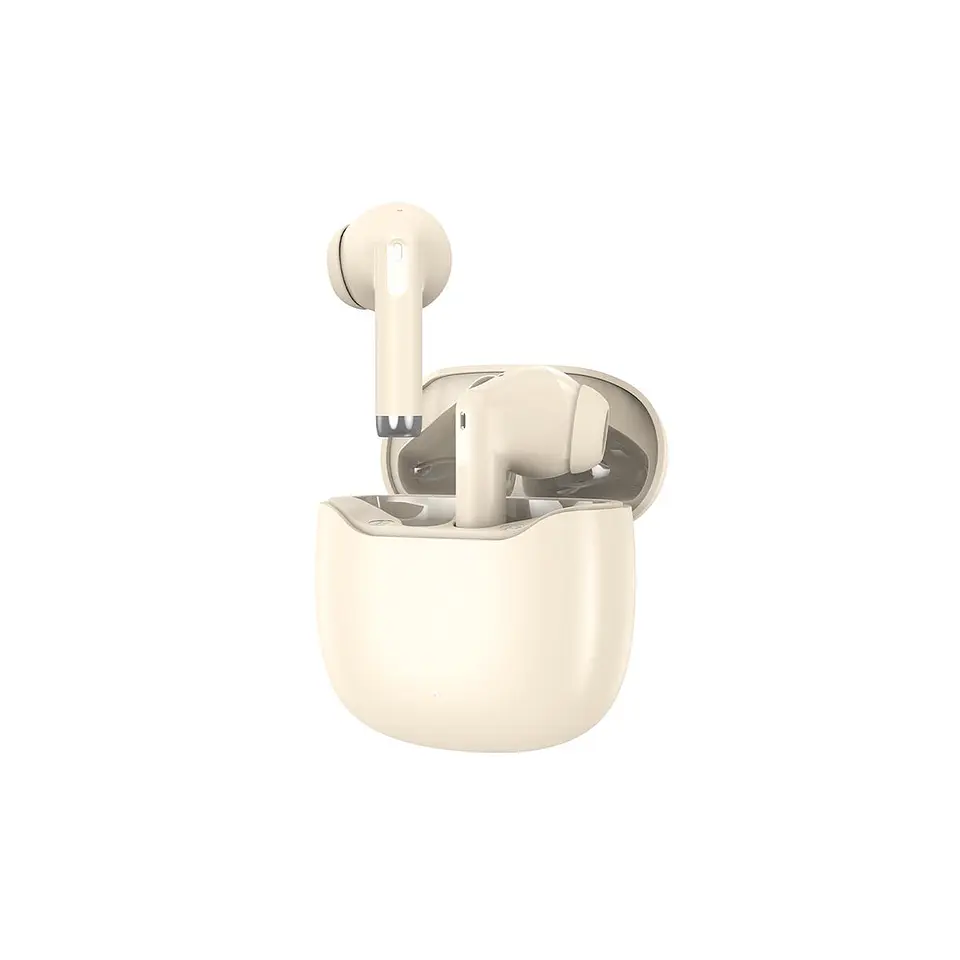 Audífonos Bluetooth MOVISUN T23 TWS Beige con 13 Horas, Sensor Táctil y Tipo C 3