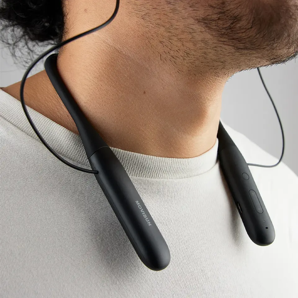 Audífonos Bluetooth de Collar MOVISUN Flex Super 4 con 80 Horas, Magnéticos y Tipo C 5