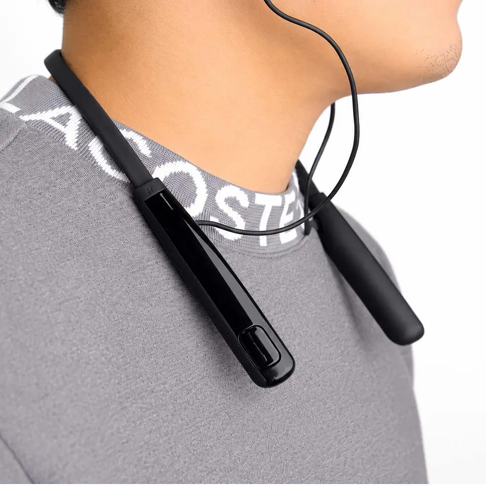 Audífonos Bluetooth de Collar MOVISUN Flex Super2 Negro con Pantalla LED, 41 Horas y Modo Juego 5