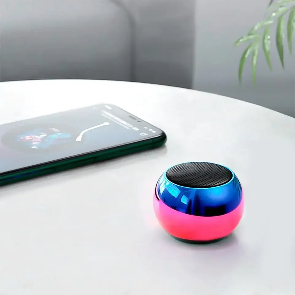 Mini Parlante Bluetooth MOVISUN EGG Neo 5W con TWS y Radio FM Azul con Rojo 4