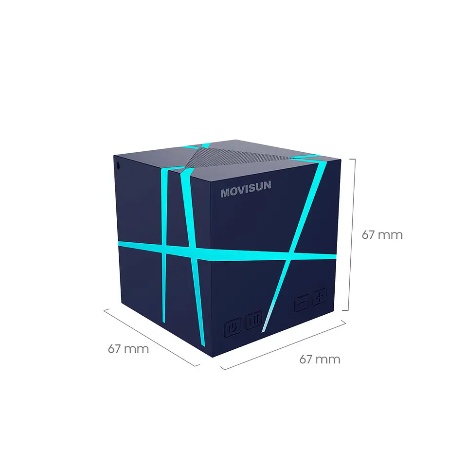 Parlante Bluetooth MOVISUN Power Magic 5W con Luces RGB, TWS y Bluetooth 6.0 5