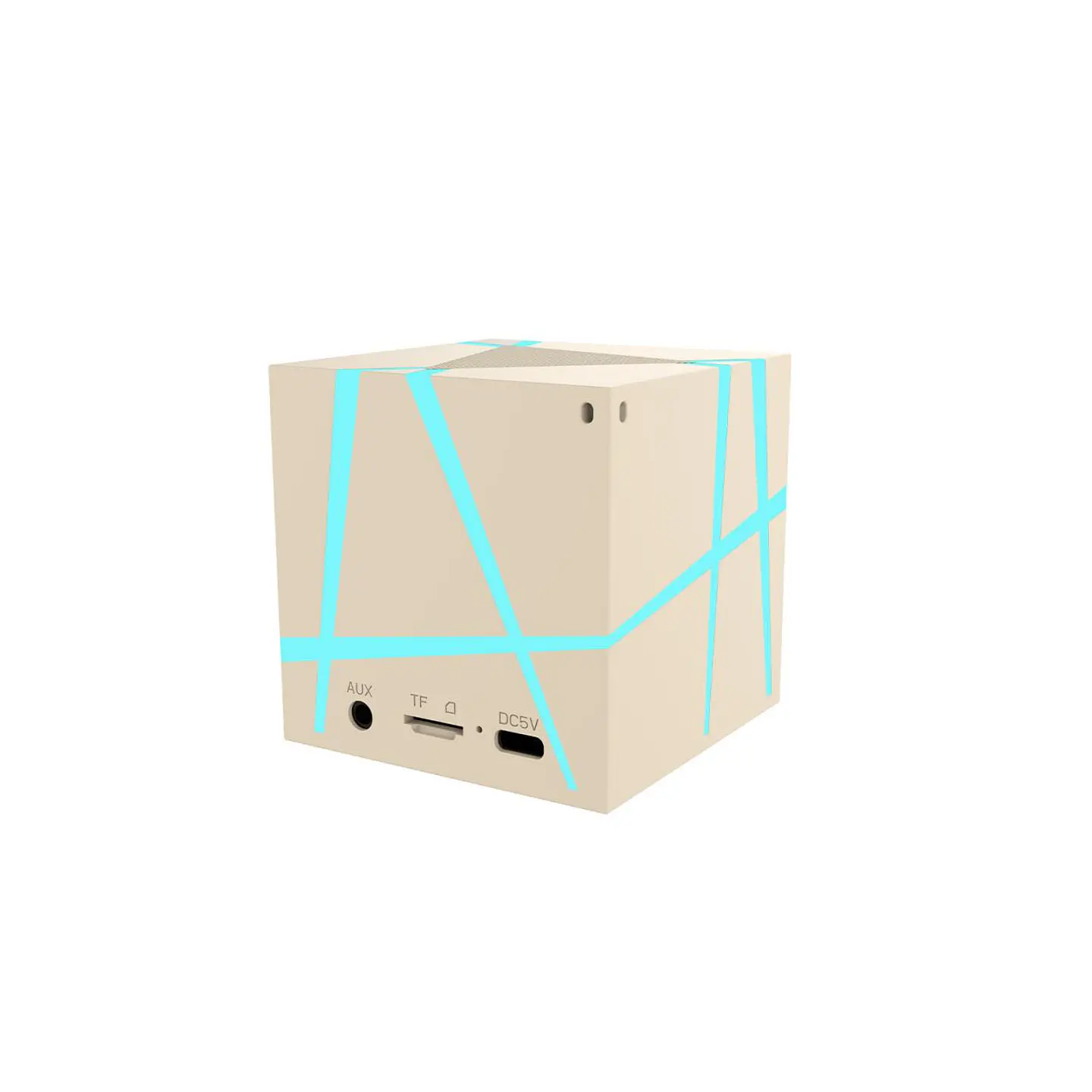 Parlante Bluetooth MOVISUN Power Magic 5W con Luces RGB, TWS y Bluetooth 6.0 Beige 2