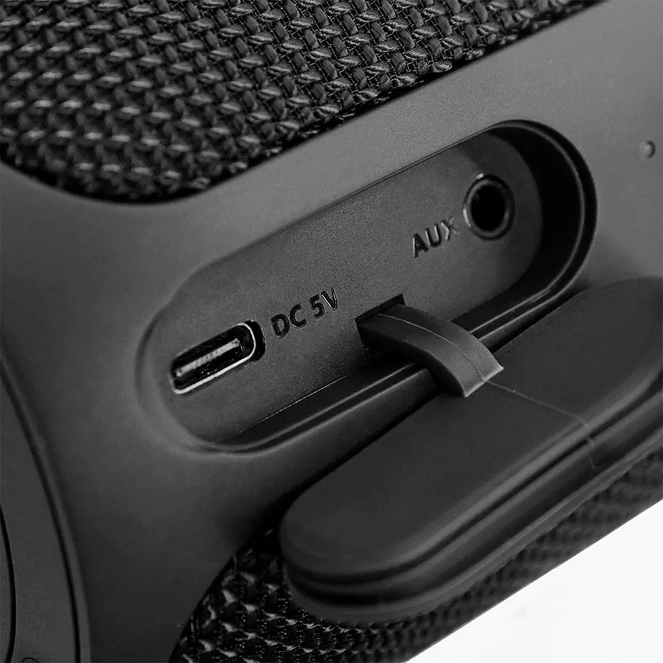 Parlante Bluetooth MOVISUN Power Smart 16W IPX7 con Sonido 360°, TWS y Luces LED Negro 3