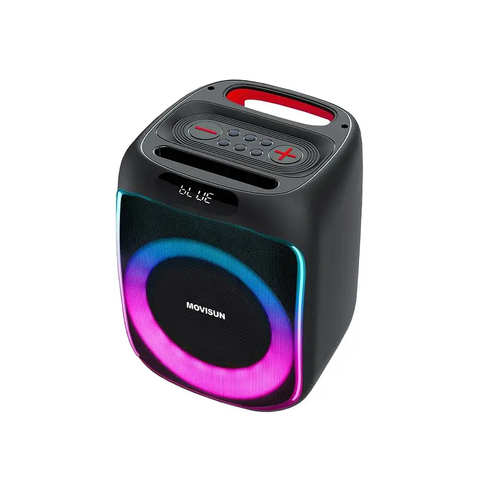 Parlante Karaoke Bluetooth MOVISUN Power Five 40W con Micrófono, Luces LED y 10H de Batería 1