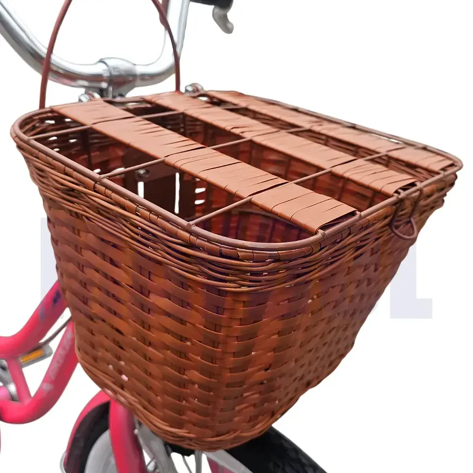 Bicicleta Vintage Aro 20 para Niñas con Canasta y Parrilla Fucsia 7