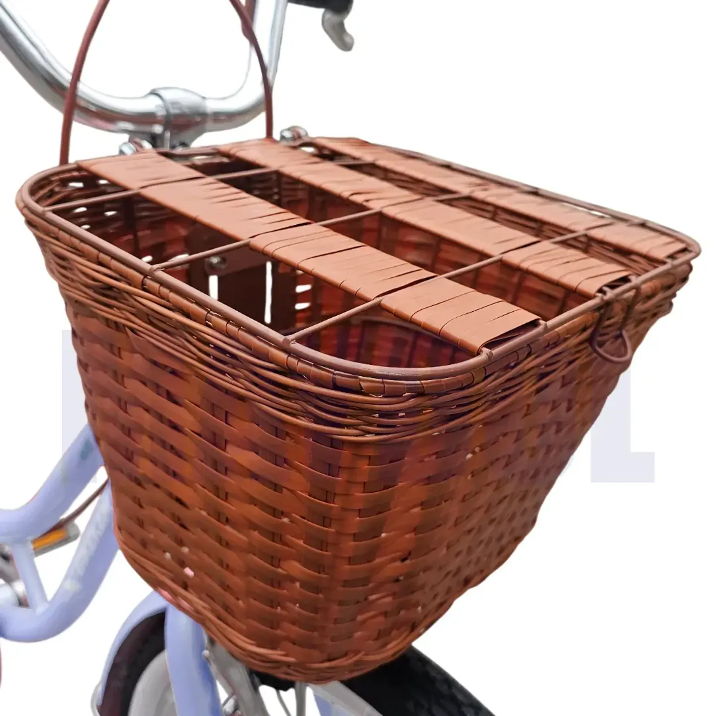 Bicicleta Vintage Aro 20 para Niñas con Canasta y Parrilla Lila 7