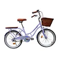 Bicicleta Vintage Aro 20 para Niñas con Canasta y Parrilla Lila - Miniatura 1