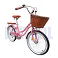 Bicicleta Vintage Aro 20 para Niñas con Canasta y Parrilla Rosada - Miniatura 2