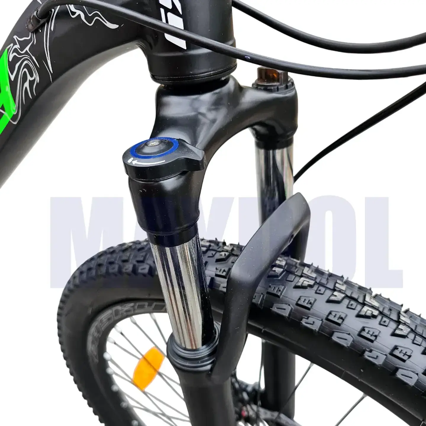 Bicicleta MTB Aro 26 Modelo EASKY Con Shimano Tourney 21v Negro con Verde 4