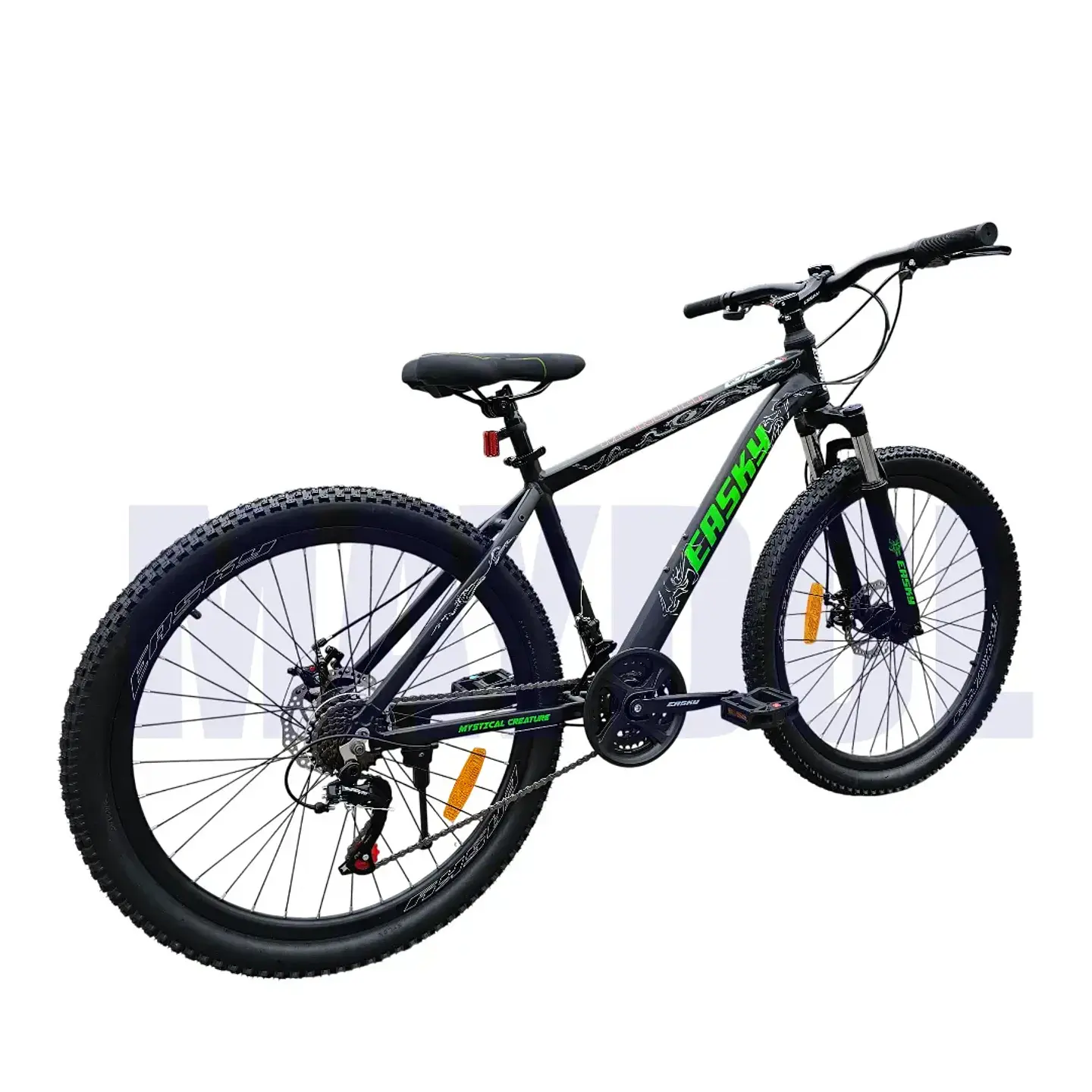 Bicicleta MTB Aro 26 Modelo EASKY Con Shimano Tourney 21v Negro con Verde 3