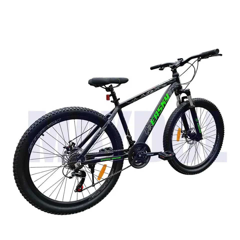 Bicicleta MTB Aro 26 Modelo EASKY Con Shimano Tourney 21v Negro con Verde 3