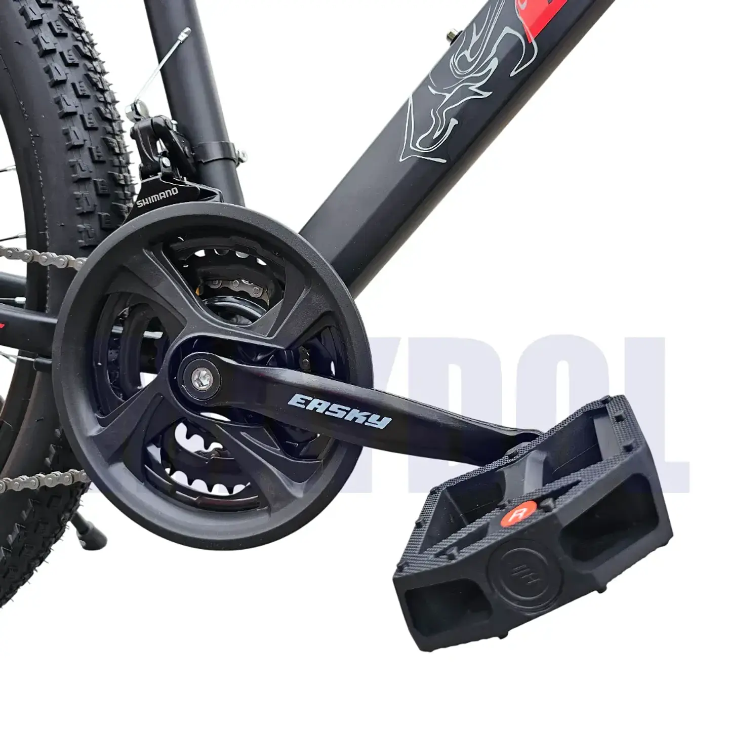 Bicicleta MTB EASKY Aro 26 Shimano Tourney 21 Velocidades Negro/Rojo 5