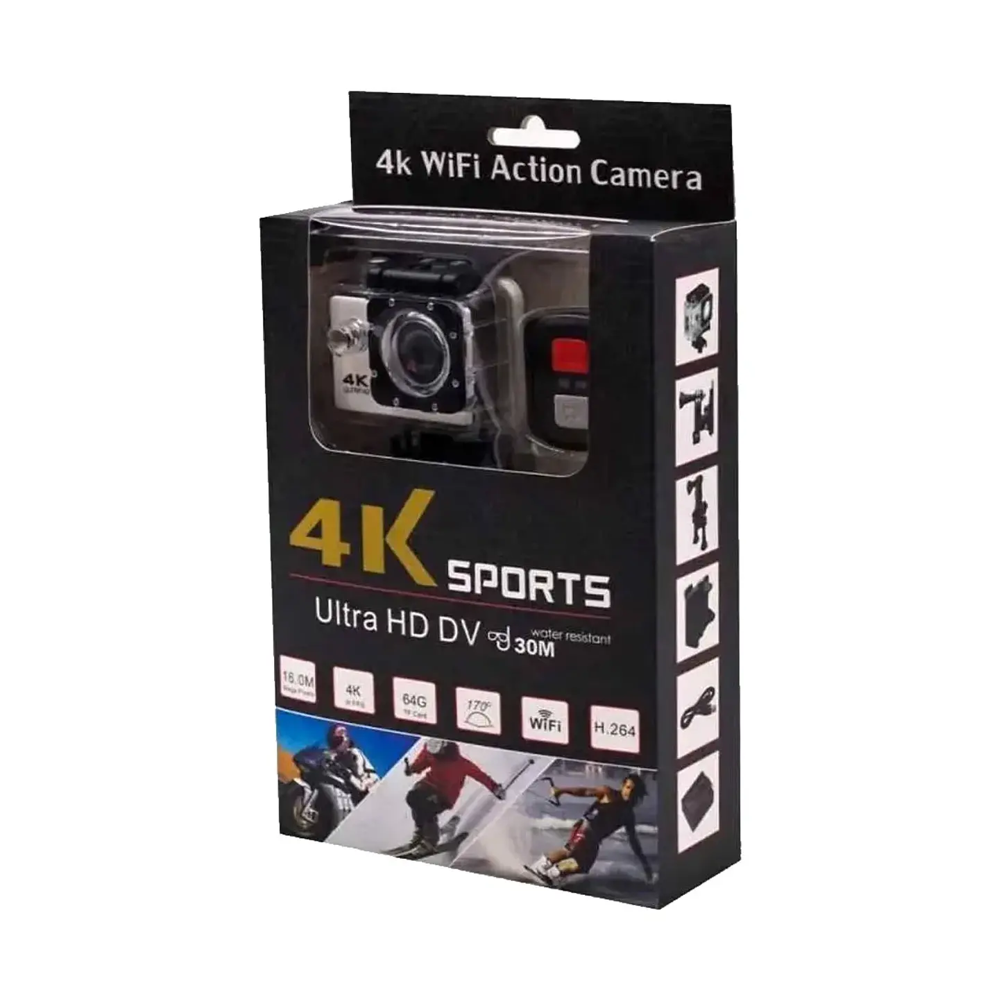 Cámara Deportiva 4K Ultra HD WiFi con Pantalla LCD 2