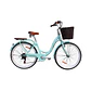 Bicicleta Vintage Aro 24 con Cambios Shimano, Canasta y Parrilla Verde - Miniatura 1