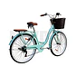 Bicicleta Vintage Aro 24 con Cambios Shimano, Canasta y Parrilla Verde - Miniatura 3