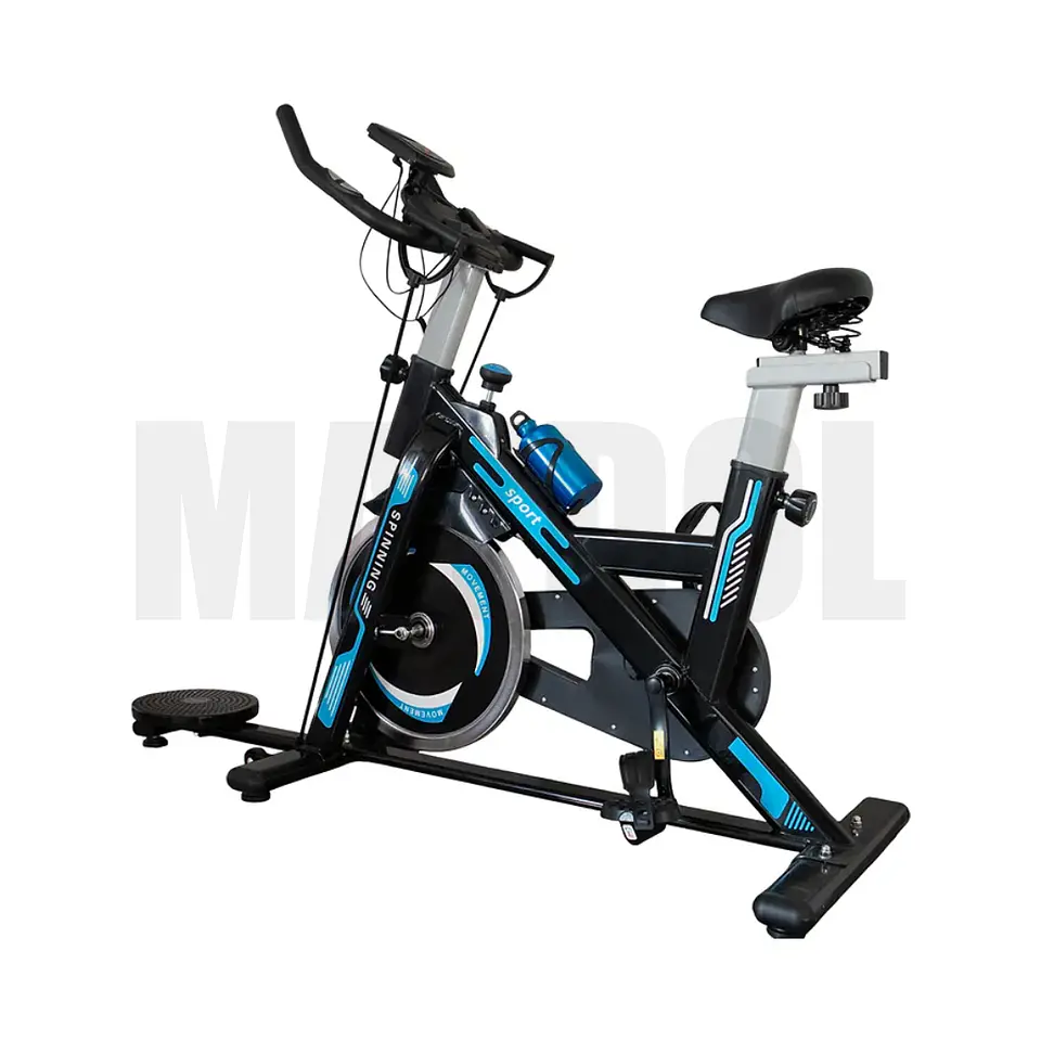 Bicicleta de Spinning 3 en 1 Sport Pro con LCD y Resistencia Ajustable Azul 2