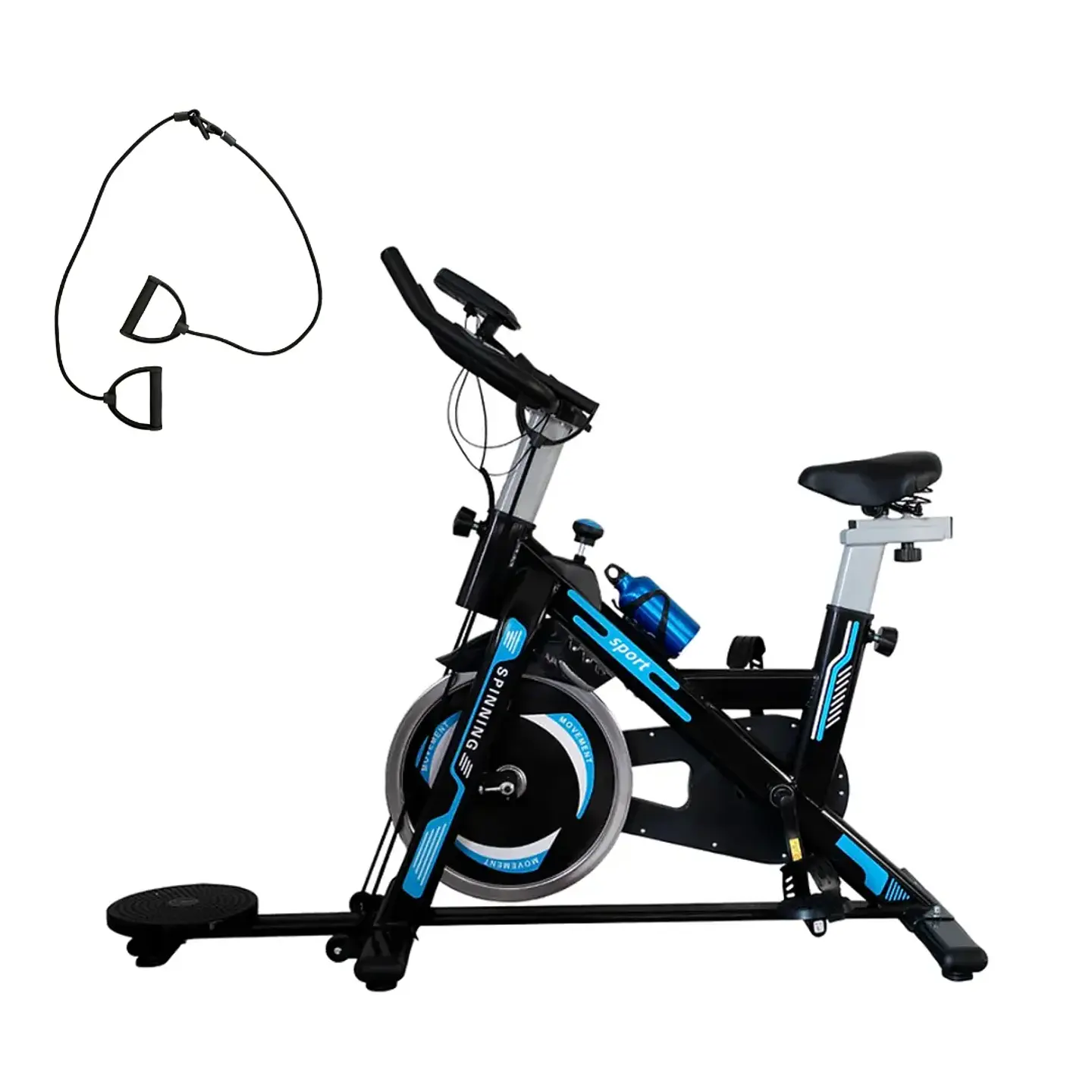 Bicicleta de Spinning 3 en 1 Sport Pro con LCD y Resistencia Ajustable Azul 1