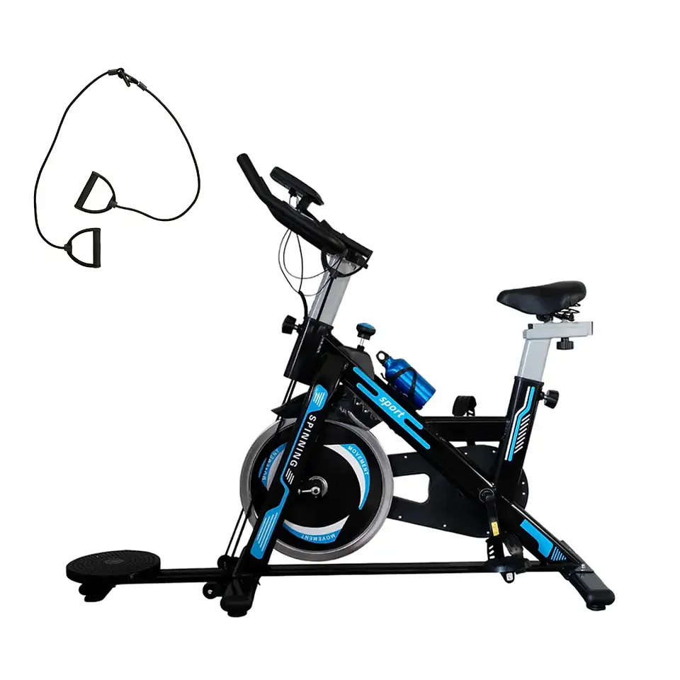 Bicicleta de Spinning 3 en 1 Sport Pro con LCD y Resistencia Ajustable Azul 1