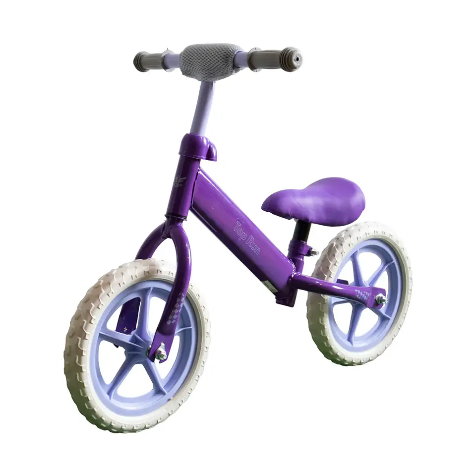 Bicicleta de Balance Infantil Aro 12 Top Run para Niños Lila 2
