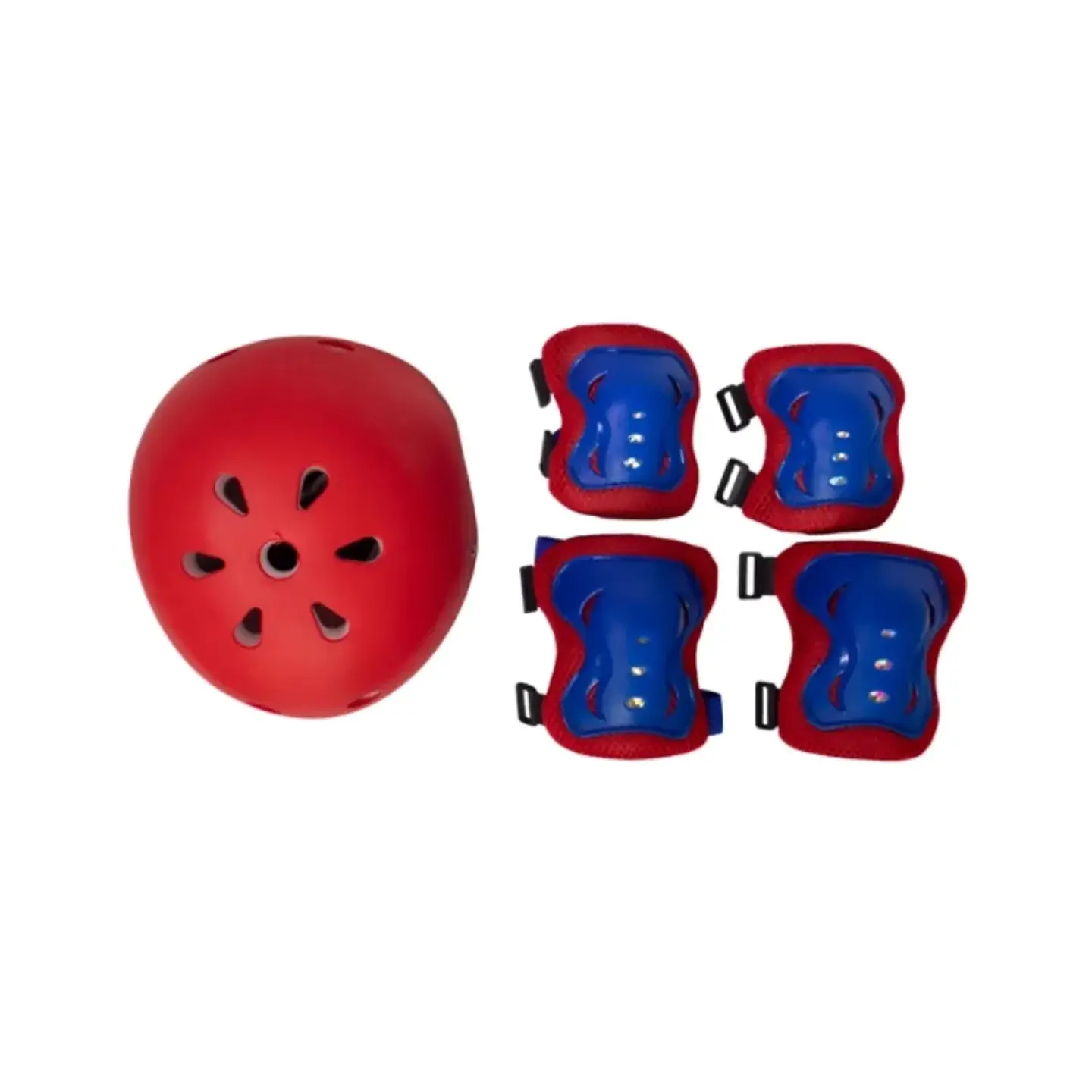 Scooter Infantil Musical LED con Llantas Anchas + Casco, Rodilleras y Coderas de Regalo Azul con Rojo 5