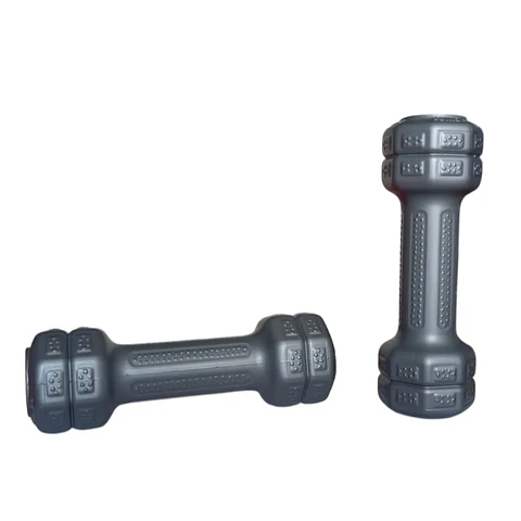 Mancuernas de Vinil 0.5 kg (Par) – Pesas Antideslizantes para Fitness y Tonificación Gris