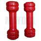 Mancuernas de Vinil 0.5 kg (Par) – Pesas Antideslizantes para Fitness y Tonificación Rojo - Miniatura 2
