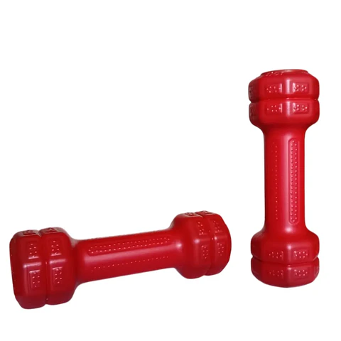 Mancuernas de Vinil 0.5 kg (Par) – Pesas Antideslizantes para Fitness y Tonificación Rojo