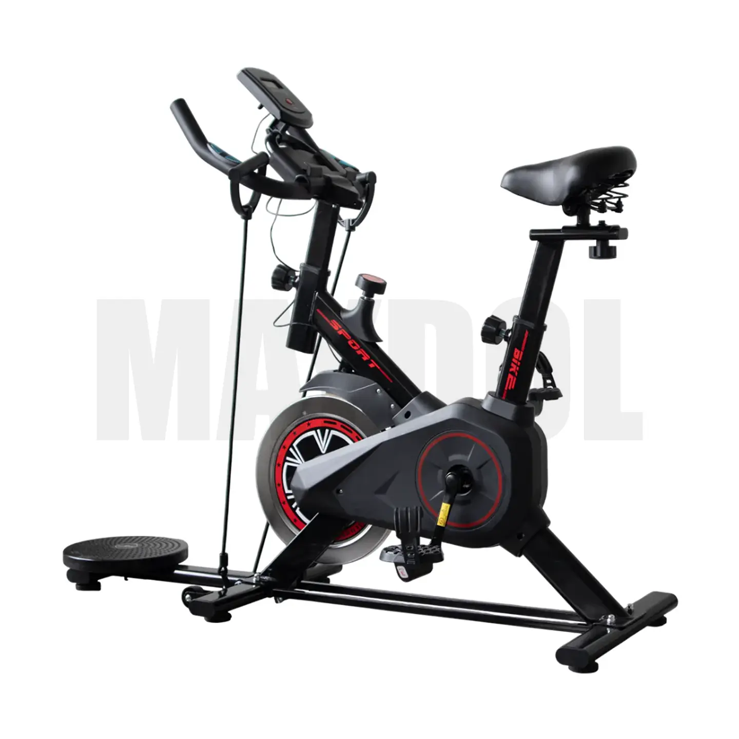 Bicicleta Estática 3 en 1 Sport con Twister, Ligas y LCD 120 kg 2