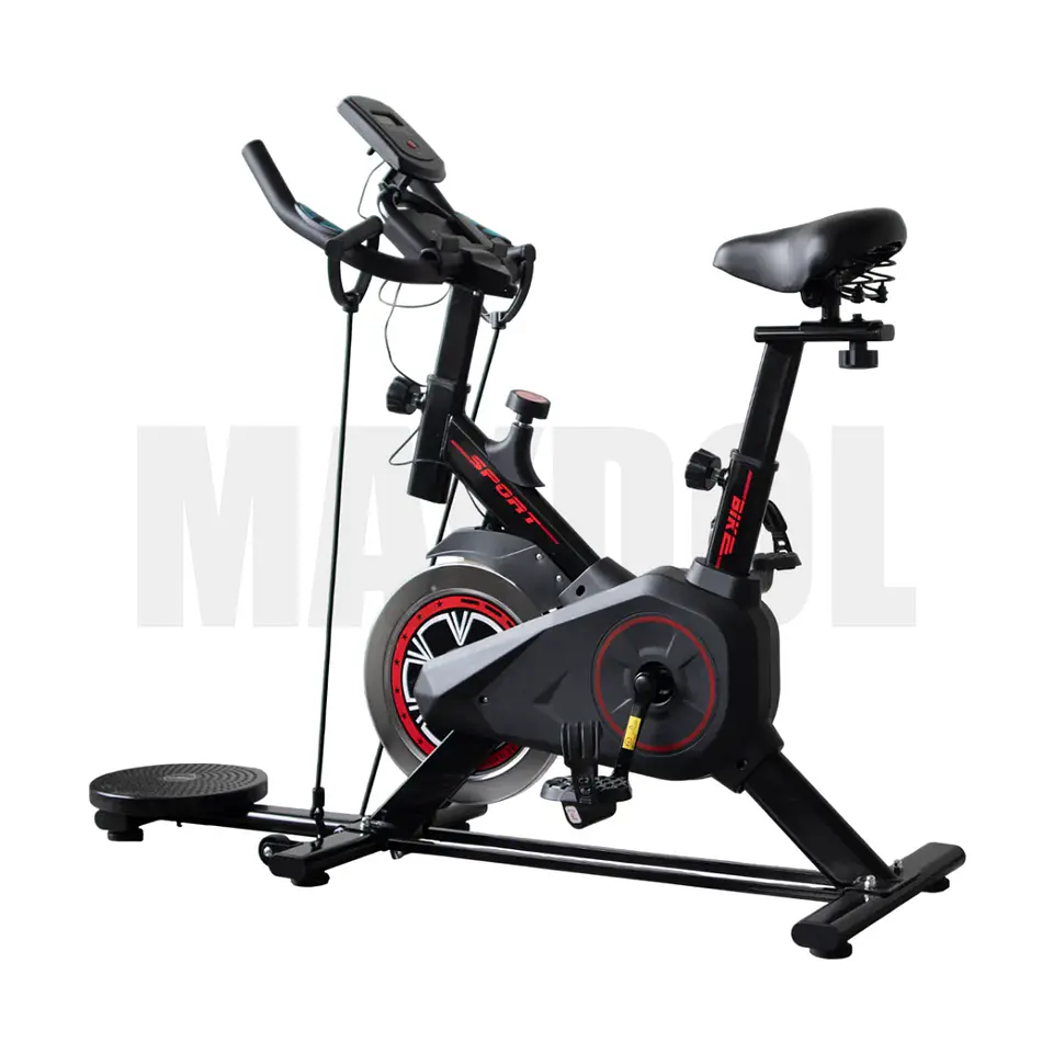 Bicicleta Estática 3 en 1 Sport con Twister, Ligas y LCD 120 kg 2